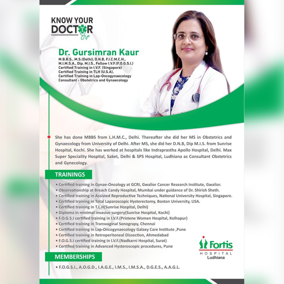 Dr. Gursimran Kaur Certification