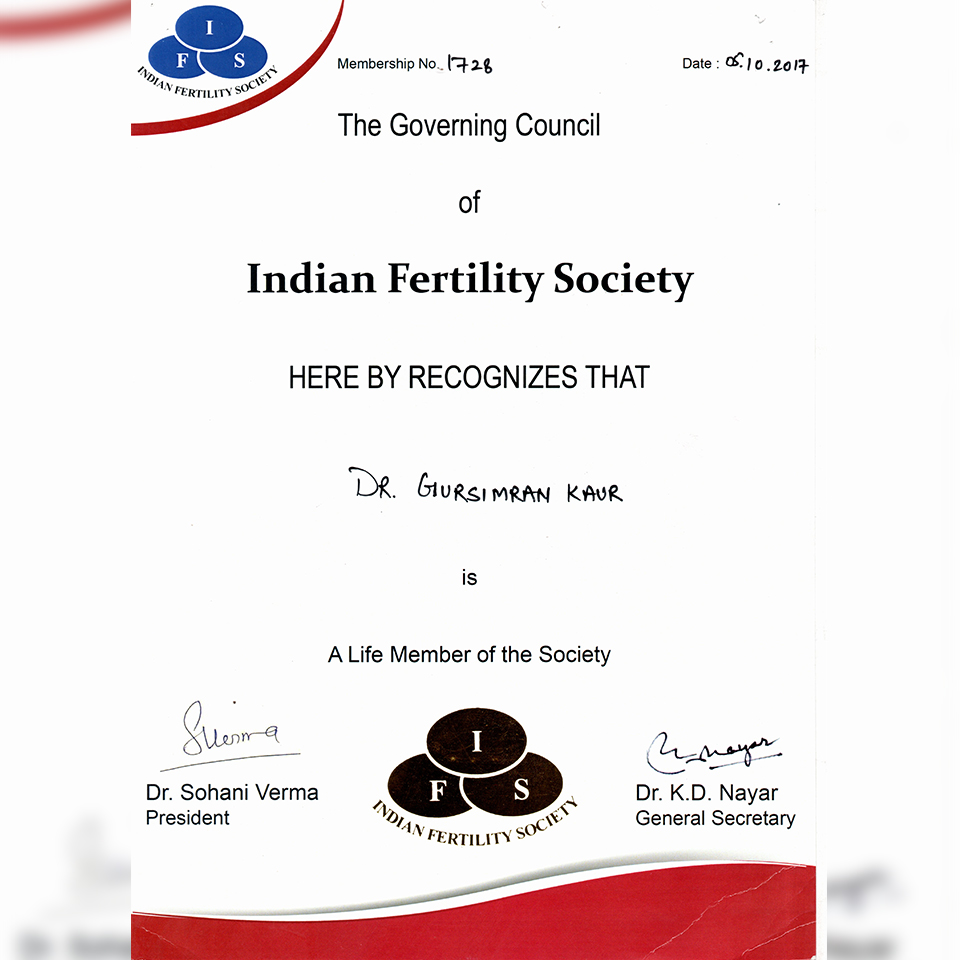 The Governing Society of Indian Fertility Society